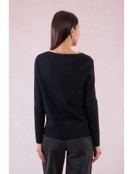 Pull à bordure de col irisé
