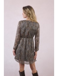 Robe courte, imprimé animalier