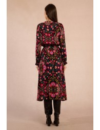 Vestido largo con estampado étnico