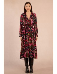 Vestido largo con estampado étnico