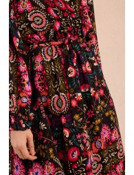 Vestido largo con estampado étnico