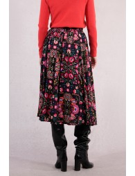 Pleated midi skirt