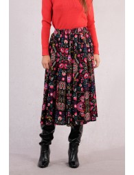 Pleated midi skirt