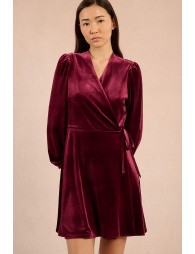 Robe portefeuille en velours
