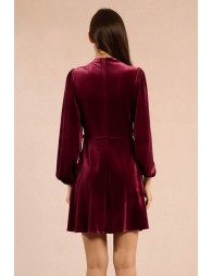 Robe portefeuille en velours