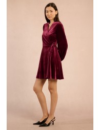 Robe portefeuille en velours