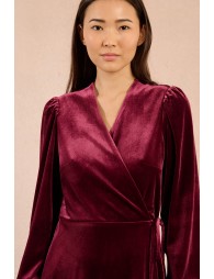 Robe portefeuille en velours