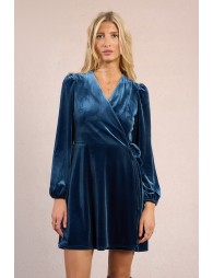 Robe portefeuille en velours