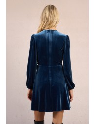 Robe portefeuille en velours