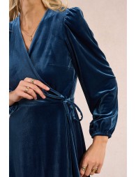 Robe portefeuille en velours