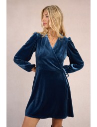 Robe portefeuille en velours