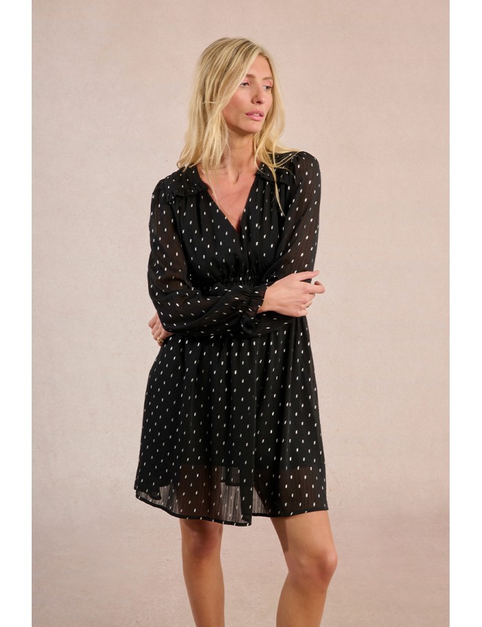 Robe courte à pois