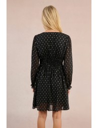 Robe courte à pois