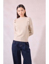 Pull fin à épaulettes