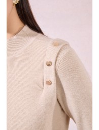 Pull fin à épaulettes