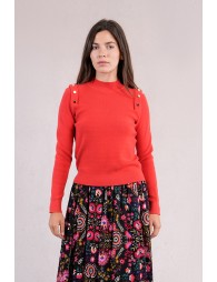Pull fin à épaulettes