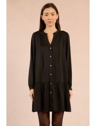 Robe chemise à col tunisien