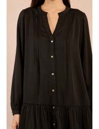Robe chemise à col tunisien