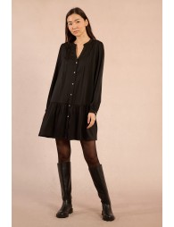 Robe chemise à col tunisien