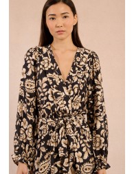 Robe portefeuille, imprimé fleuri