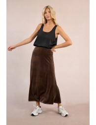 Long velvet skirt