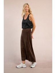 Long velvet skirt
