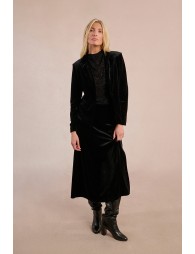 Long velvet skirt