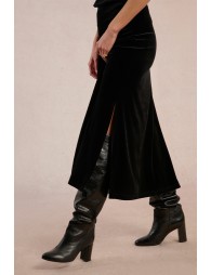 Long velvet skirt