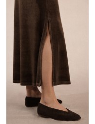 Long velvet skirt