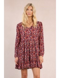 Robe courte, imprimé fleuri