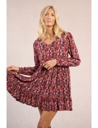 Robe courte, imprimé fleuri