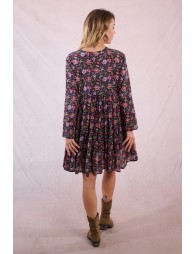 Robe courte, à pompons
