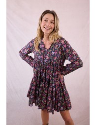 Robe courte, à pompons
