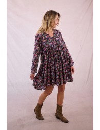 Robe courte, à pompons