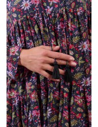 Robe courte, à pompons