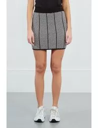 Mini-jupe en maille, effet jacquard