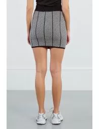 Mini-jupe en maille, effet jacquard