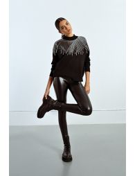 Faux leather leggings