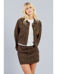 Chaquetade manga larga estampado animal