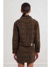 Chaquetade manga larga estampado animal