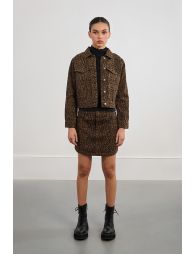 Chaquetade manga larga estampado animal