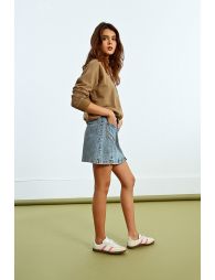 Jupe courte en denim 