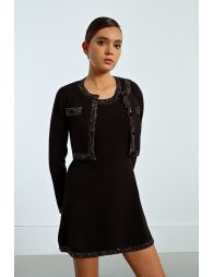 Gilet court parsemé de strass