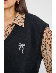 Jerseyde manga corta estampado lazo