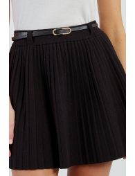 Mini-jupe plissée à ceinture