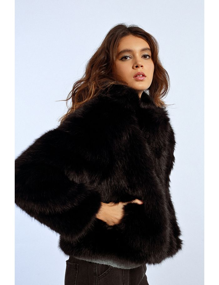 Faux fur jacket