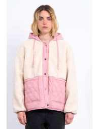 Bi-material parka