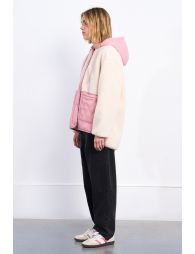 Bi-material parka