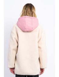 Bi-material parka