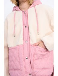 Bi-material parka